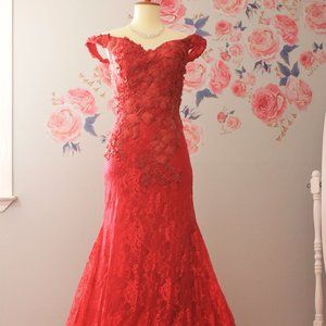 Red Off The Shoulder Dress